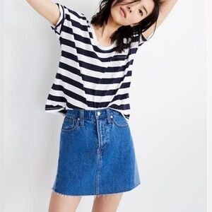 Madewell | Rigid Denim A-Line Mini Skirt size 29